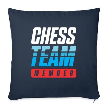 Chess Team - Sofa pillowcase 17,3'' x 17,3'' (45 x 45 cm) - navy - Front