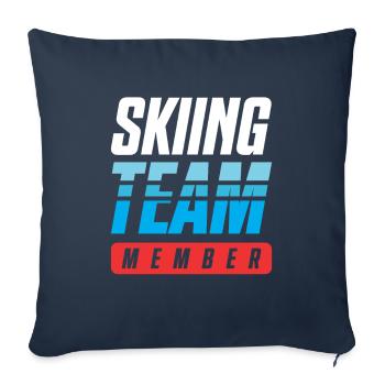 Skiing Team - Sofa pillowcase 17,3'' x 17,3'' (45 x 45 cm) - navy - Front