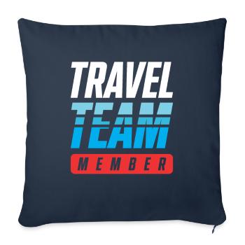 Travel Team - Sofa pillowcase 17,3'' x 17,3'' (45 x 45 cm) - navy - Front