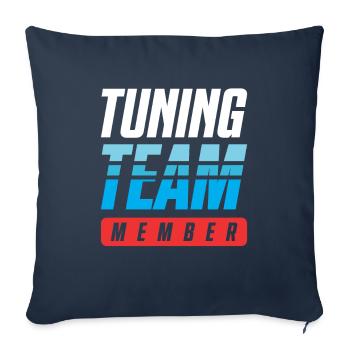 Équipe de tuning - Housse de coussin décorative 45 x 45 cm - bleu marine - Devant