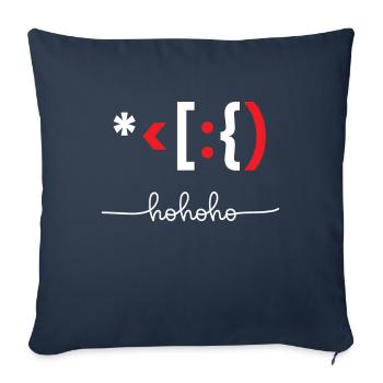 Hohoho Ponctuation Nerd Noël - Housse de coussin décorative 45 x 45 cm - bleu marine - Devant