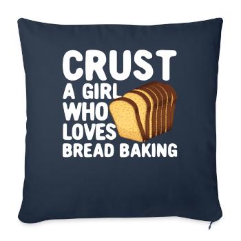 Funny bread baker - Sofa pillowcase 17,3'' x 17,3'' (45 x 45 cm) - navy - Front