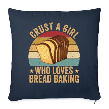Funny bread baker - Sofa pillowcase 17,3'' x 17,3'' (45 x 45 cm) - navy - Front