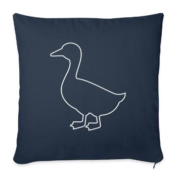 Duck Silhouette Duck Duck Bird - Sofa pillowcase 17,3'' x 17,3'' (45 x 45 cm) - navy - Front