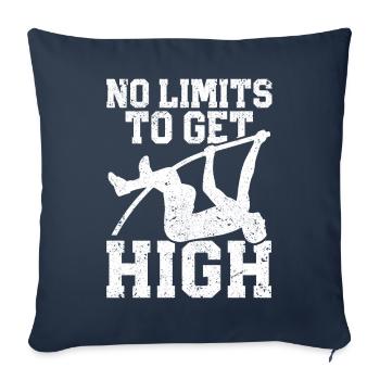 Saut à la perche amusant Saut à la perche - Housse de coussin décorative 45 x 45 cm - bleu marine - Devant
