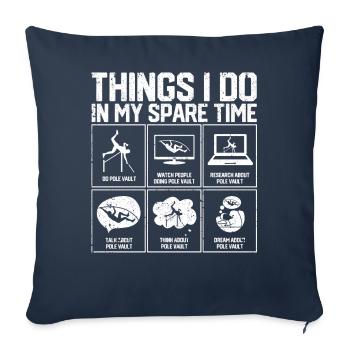 Fun Pole Vault Pole Vault - Sofa pillowcase 17,3'' x 17,3'' (45 x 45 cm) - navy - Front