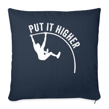 Saut à la perche amusant Saut à la perche - Housse de coussin décorative 45 x 45 cm - bleu marine - Devant