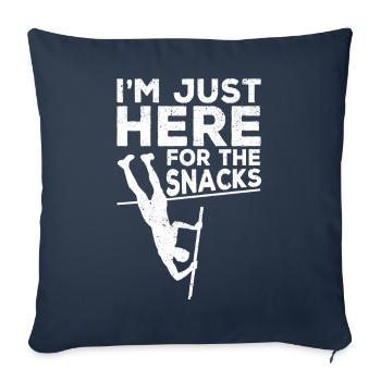 Saut à la perche amusant Saut à la perche - Housse de coussin décorative 45 x 45 cm - bleu marine - Devant