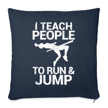 Fun Pole Vault Pole Vault - Sofa pillowcase 17,3'' x 17,3'' (45 x 45 cm) - navy - Front