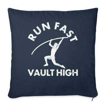 Saut à la perche amusant Saut à la perche - Housse de coussin décorative 45 x 45 cm - bleu marine - Devant