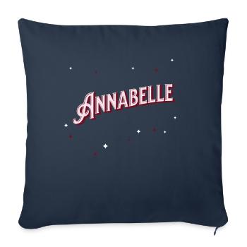 Personalized Annabelle name - Sofa pillowcase 17,3'' x 17,3'' (45 x 45 cm) - navy - Front