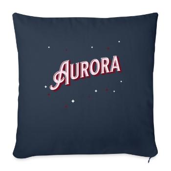 Aurora name personalized - Sofa pillowcase 17,3'' x 17,3'' (45 x 45 cm) - navy - Front