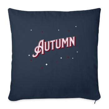 Autumn Namen personalisiert - Sofakissenbezug 45 x 45 cm - Navy - Vorne
