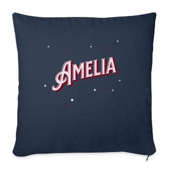 Amelia Namen personalisiert - Sofakissenbezug 45 x 45 cm - Navy - Vorne