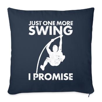 Saut à la perche amusant Saut à la perche - Housse de coussin décorative 45 x 45 cm - bleu marine - Devant