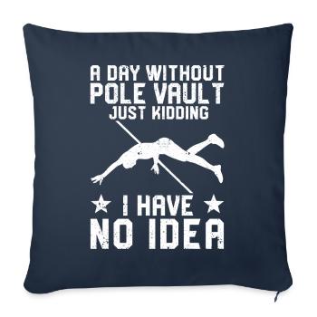 Fun Pole Vault Pole Vault - Sofa pillowcase 17,3'' x 17,3'' (45 x 45 cm) - navy - Front