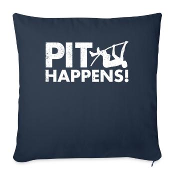Saut à la perche amusant Saut à la perche - Housse de coussin décorative 45 x 45 cm - bleu marine - Devant