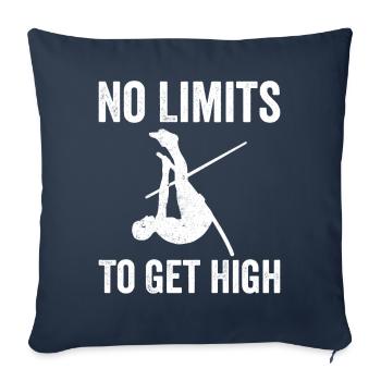 Saut à la perche amusant Saut à la perche - Housse de coussin décorative 45 x 45 cm - bleu marine - Devant