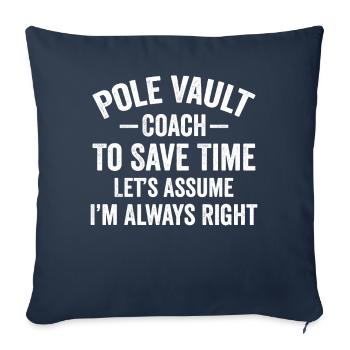 Fun pole vault - Sofa pillowcase 17,3'' x 17,3'' (45 x 45 cm) - navy - Front