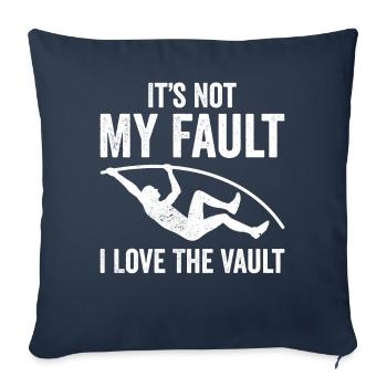 Fun pole vault - Sofa pillowcase 17,3'' x 17,3'' (45 x 45 cm) - navy - Front