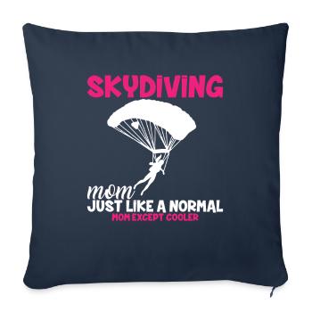 Skydiving Mom Fallschirm - Sofakissenbezug 45 x 45 cm - Navy - Vorne