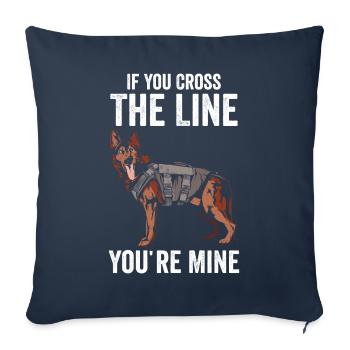 Polizeibeamter Polizeihund - Sofakissenbezug 45 x 45 cm - Navy - Vorne