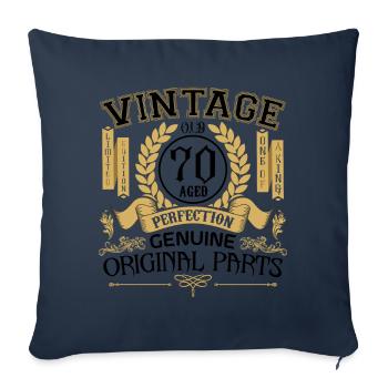 Vintage 70 years - birthday gift 70 years !!! - Sofa pillowcase 17,3'' x 17,3'' (45 x 45 cm) - navy - Front