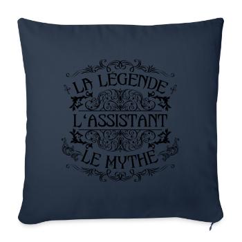 Assistant | la légende Assistant le mythe - Housse de coussin décorative 45 x 45 cm - bleu marine - Devant