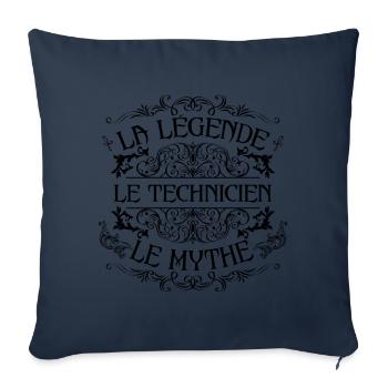 Technicien | la légende Technicien le mythe - Housse de coussin décorative 45 x 45 cm - bleu marine - Devant