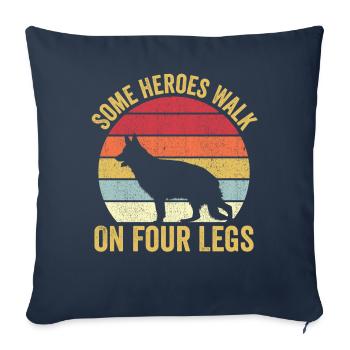 Polizist Polizeihund Vintage - Sofakissenbezug 45 x 45 cm - Navy - Vorne