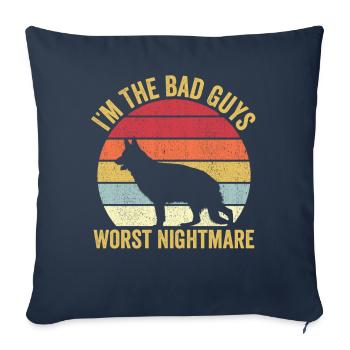 Polizist Polizeihund Vintage - Sofakissenbezug 45 x 45 cm - Navy - Vorne