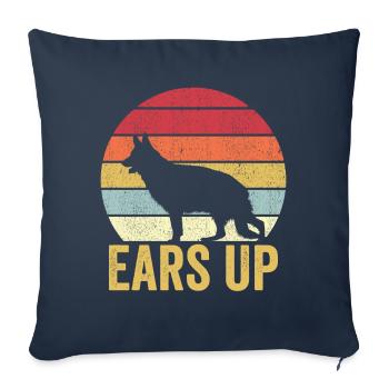 Polizist Polizeihund Vintage - Sofakissenbezug 45 x 45 cm - Navy - Vorne