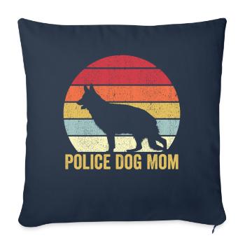 Polizist Polizeihund Vintage - Sofakissenbezug 45 x 45 cm - Navy - Vorne