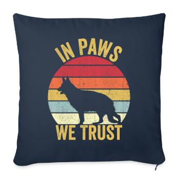 Polizist Polizeihund Vintage - Sofakissenbezug 45 x 45 cm - Navy - Vorne