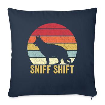 Polizist Polizeihund Vintage - Sofakissenbezug 45 x 45 cm - Navy - Vorne