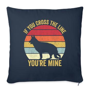 Polizist Polizeihund Vintage - Sofakissenbezug 45 x 45 cm - Navy - Vorne