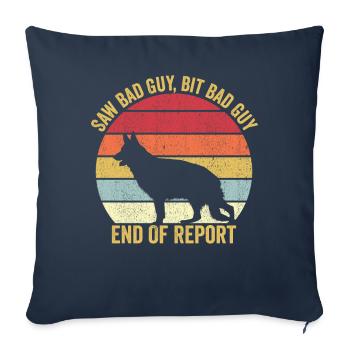 Polizist Polizeihund Vintage - Sofakissenbezug 45 x 45 cm - Navy - Vorne
