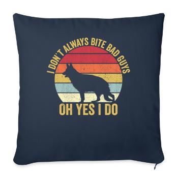 Polizist Polizeihund Vintage - Sofakissenbezug 45 x 45 cm - Navy - Vorne