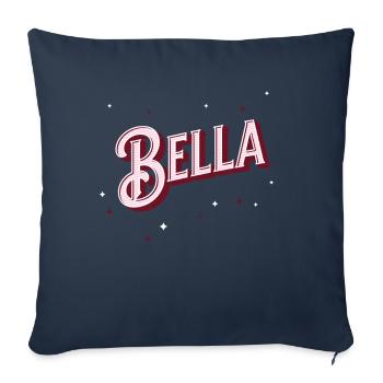 Bella Namen personalisiert - Sofakissenbezug 45 x 45 cm - Navy - Vorne
