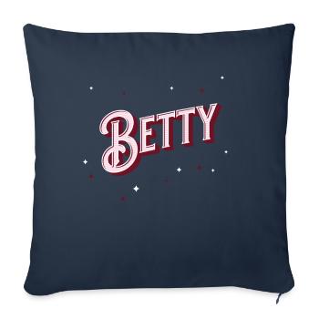 Betty name personalized - Sofa pillowcase 17,3'' x 17,3'' (45 x 45 cm) - navy - Front