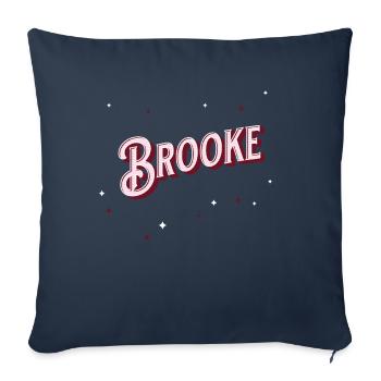 Brooke name personalized - Sofa pillowcase 17,3'' x 17,3'' (45 x 45 cm) - navy - Front
