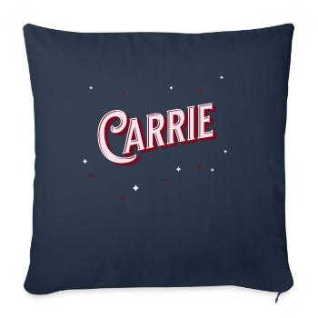 Carrie name personalized - Sofa pillowcase 17,3'' x 17,3'' (45 x 45 cm) - navy - Front