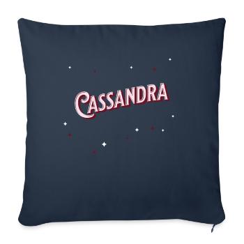 Cassandra Namen personalisiert - Sofakissenbezug 45 x 45 cm - Navy - Vorne