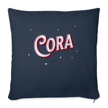 Cora name personalized - Sofa pillowcase 17,3'' x 17,3'' (45 x 45 cm) - navy - Front