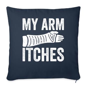 Broken arm - Sofa pillowcase 17,3'' x 17,3'' (45 x 45 cm) - navy - Front