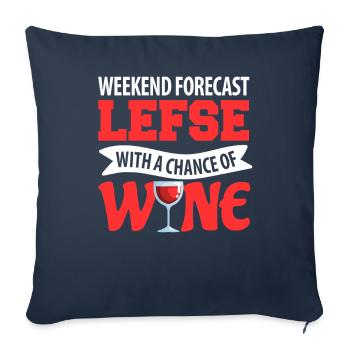 My favourite Norwegian food - Sofa pillowcase 17,3'' x 17,3'' (45 x 45 cm) - navy - Front