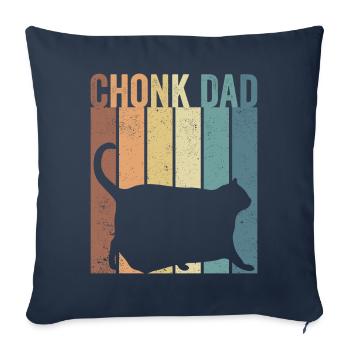 Chonk Meme Cat Chonk Dad - Sofa pillowcase 17,3'' x 17,3'' (45 x 45 cm) - navy - Front