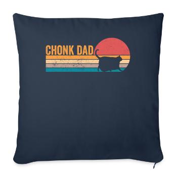 Chonk Meme Cat Chonk Dad - Sofa pillowcase 17,3'' x 17,3'' (45 x 45 cm) - navy - Front