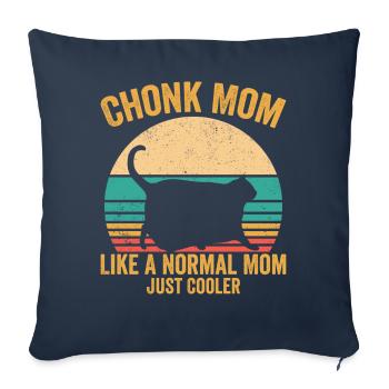 Chonk Meme Cat - Sofa pillowcase 17,3'' x 17,3'' (45 x 45 cm) - navy - Front