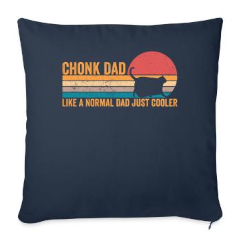 Chonk Meme Cat - Sofa pillowcase 17,3'' x 17,3'' (45 x 45 cm) - navy - Front